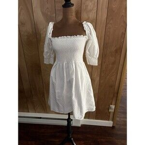 Kourt Women’s Swiss Dot White Dress‎ Calypso Size Medium